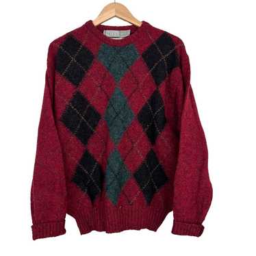 Vintage Cooper & Roe Shetland cheapest Wool Argyle Crewneck Sweater Large