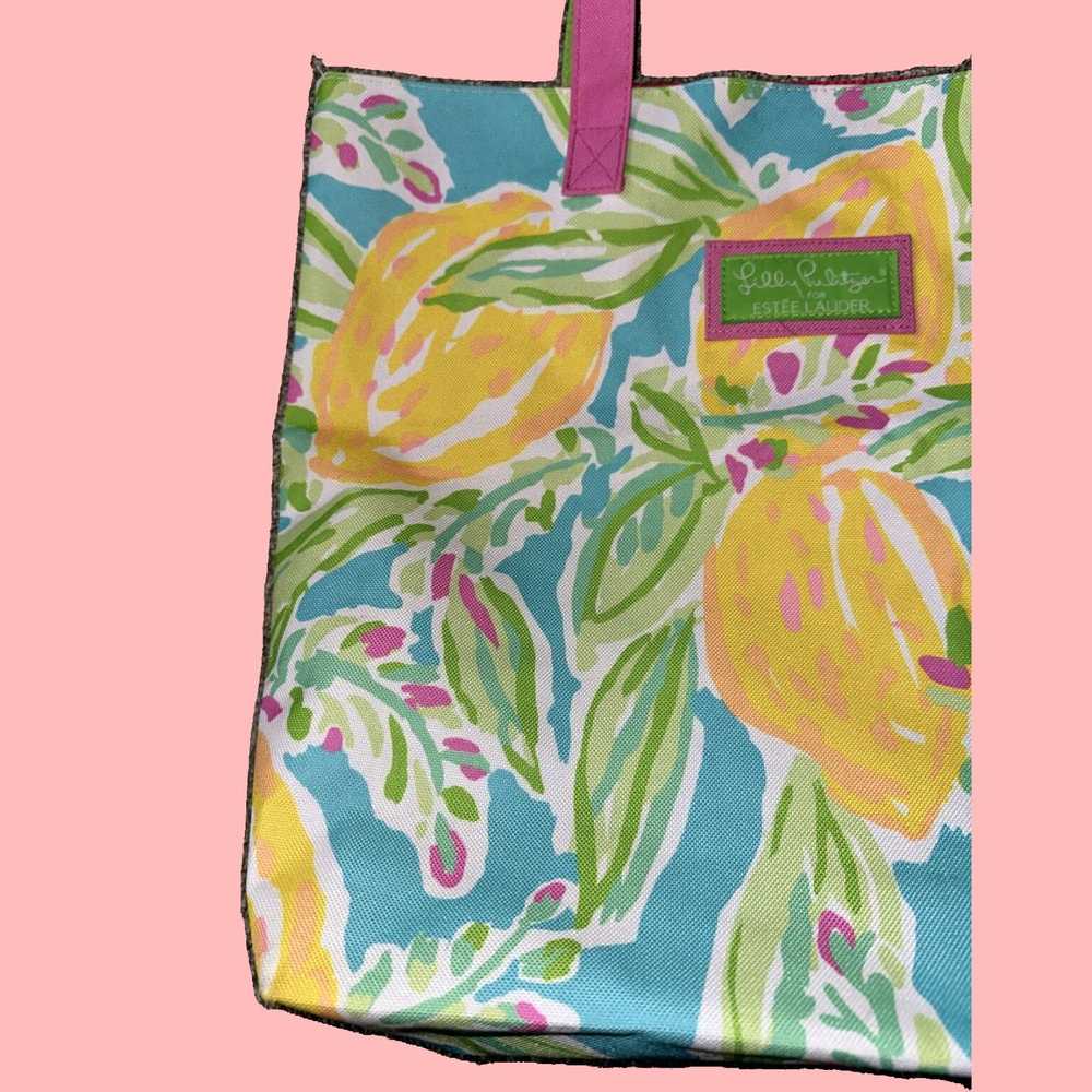 Lilly Pulitzer Lovely Yellow and Pink Canvas Lill… - image 4