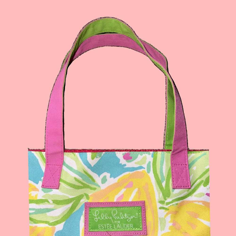 Lilly Pulitzer Lovely Yellow and Pink Canvas Lill… - image 5