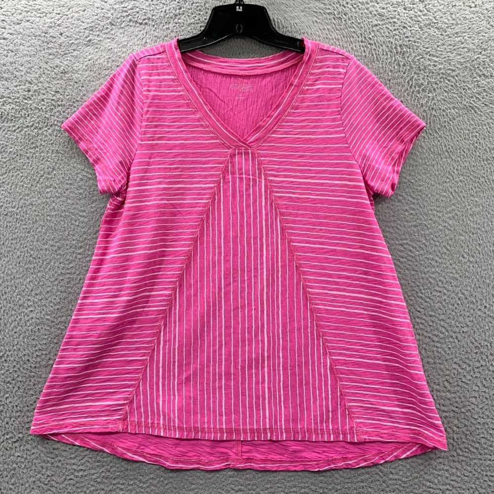 Habitat Pink White Striped Short Sleeve Medium To… - image 1