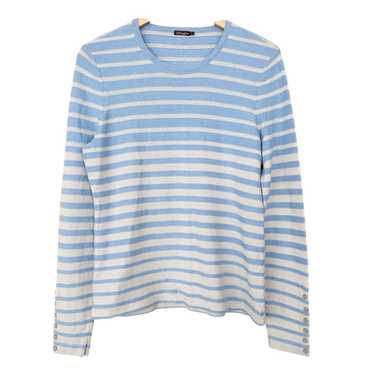 J. Mclaughlin J. McLaughlin Blue White Striped Sw… - image 1