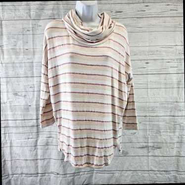 Lou & Grey Soft Pink and White Stripe Rayon Blend 