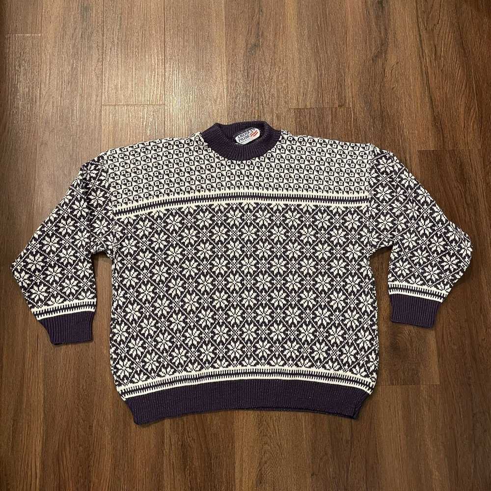 Vintage Vtg Snowflake Sweater XL (18W) American P… - image 2