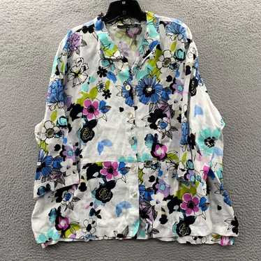 Habitat Floral Pattern Linen Blouse for Women in … - image 1