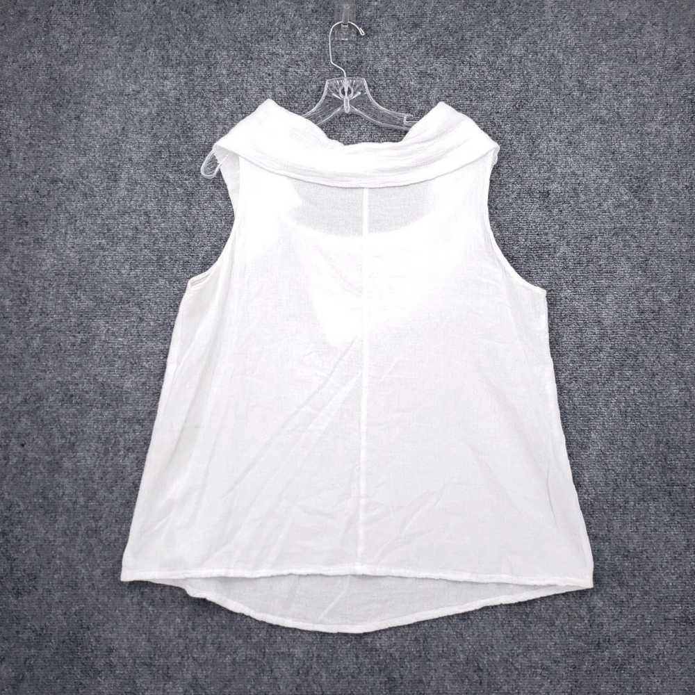 Vintage White Sheer Lagenlook Cowl Neck Tank Pull… - image 2