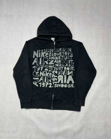 Nike × Streetwear Hoodie Nike multi logo black zi… - image 1