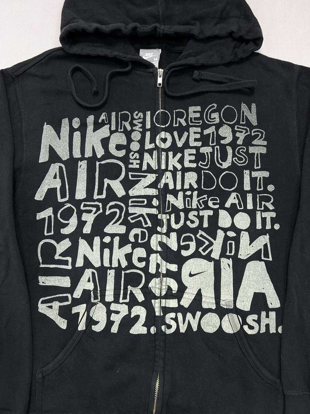 Nike × Streetwear Hoodie Nike multi logo black zi… - image 2