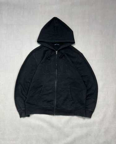 Gap Hoodie GAP big logo black zipped