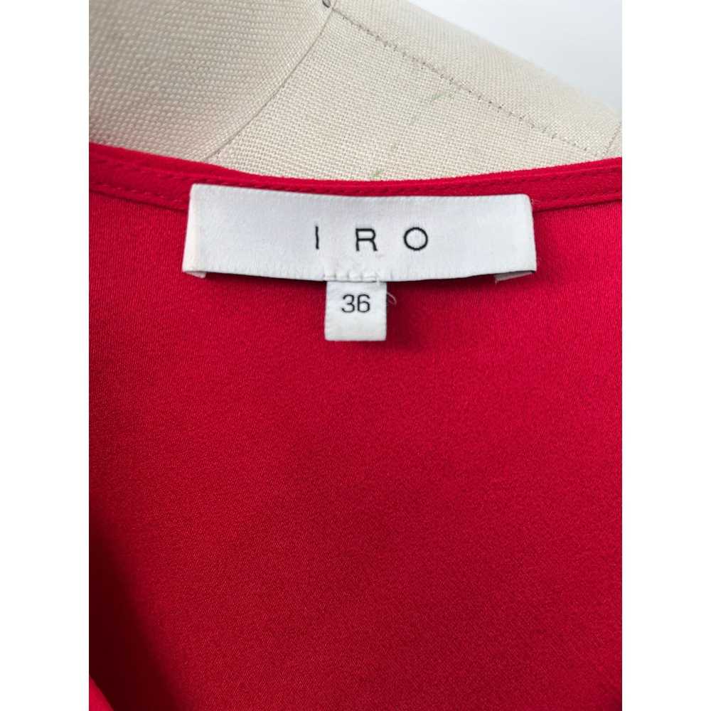 Iro IRO Ekima High Low Mini Dress Sz 36 Poppy Red… - image 7