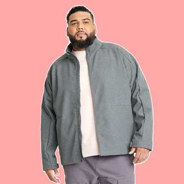 Vintage Big Softshell Jacket for Men in Heathered… - image 1