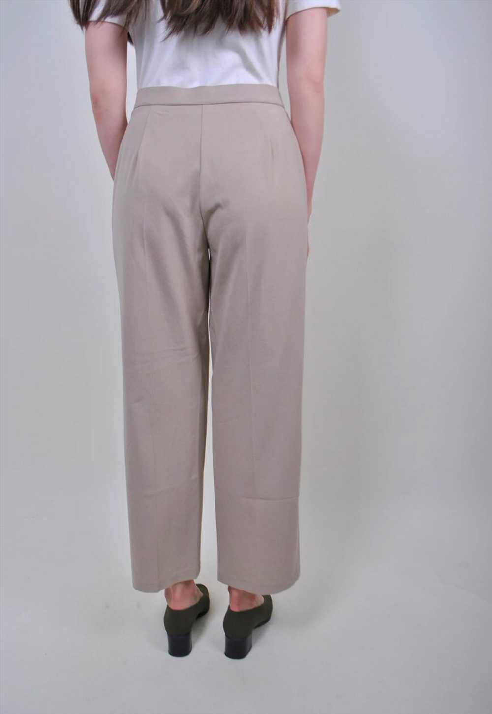 90s heigh waist formal trousers in beige - image 2