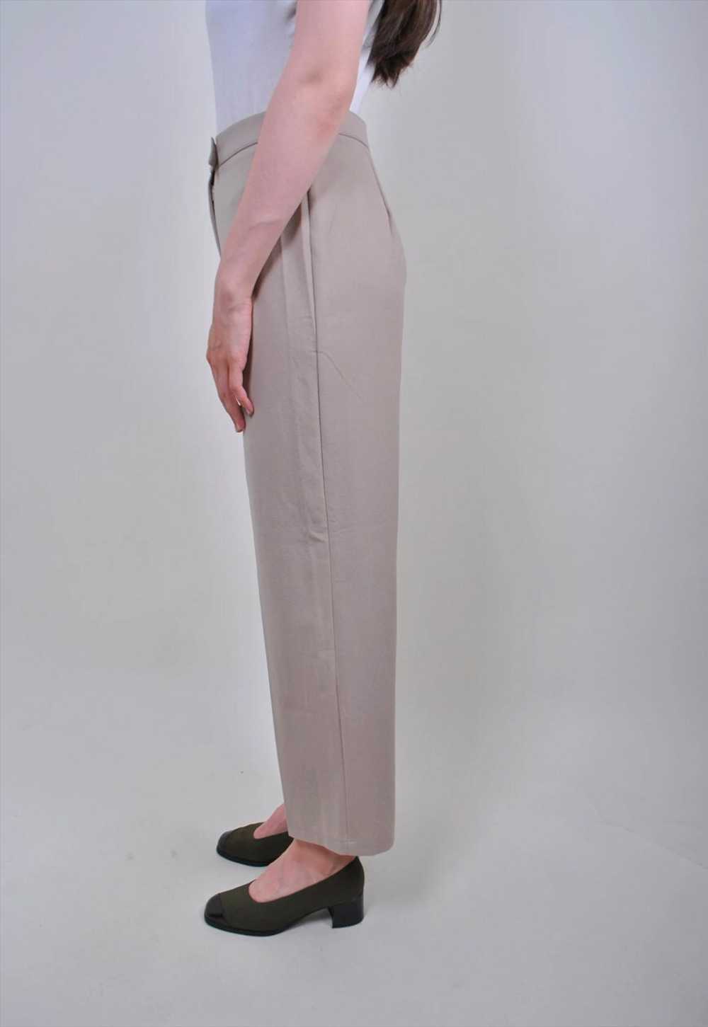 90s heigh waist formal trousers in beige - image 5