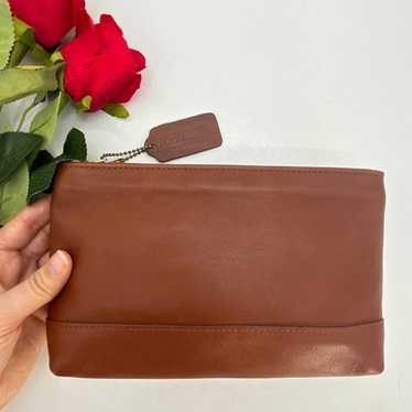 バッグ Vintage Coach Chunky Case makeup Pouch Vintage Coach New York Chunky Case Leather Makeup Kit Pouch