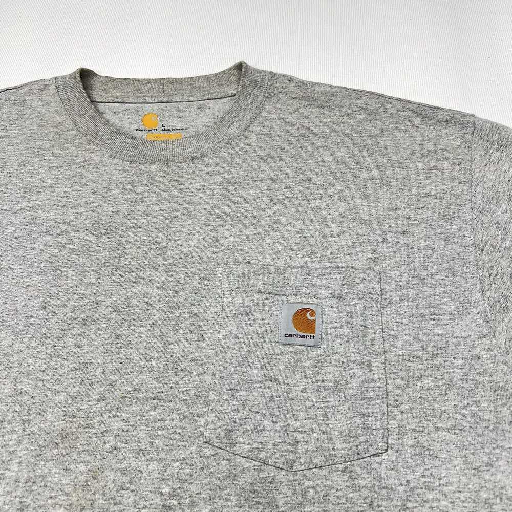 Carhartt × Streetwear Carhartt Tee Shirt Grey Ori… - image 2