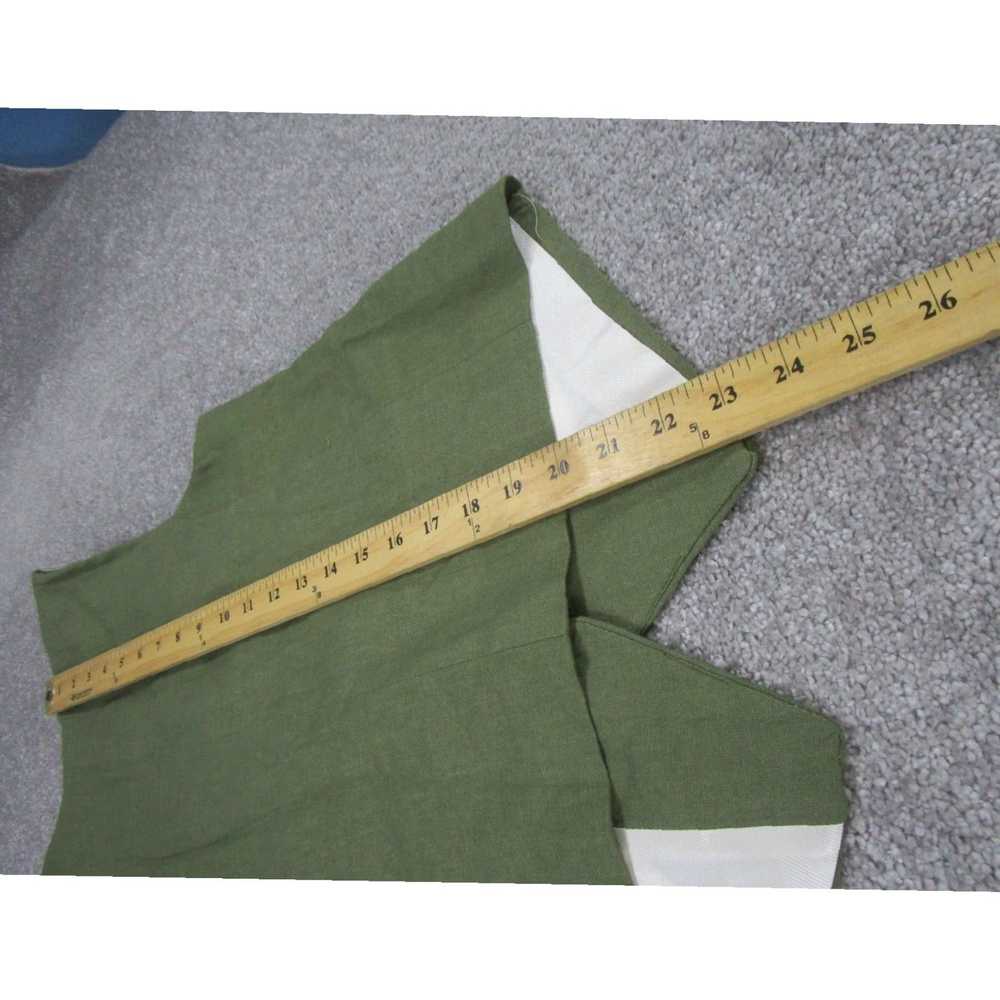 Zara Authentic Western Style Green Linen Blend Ve… - image 4