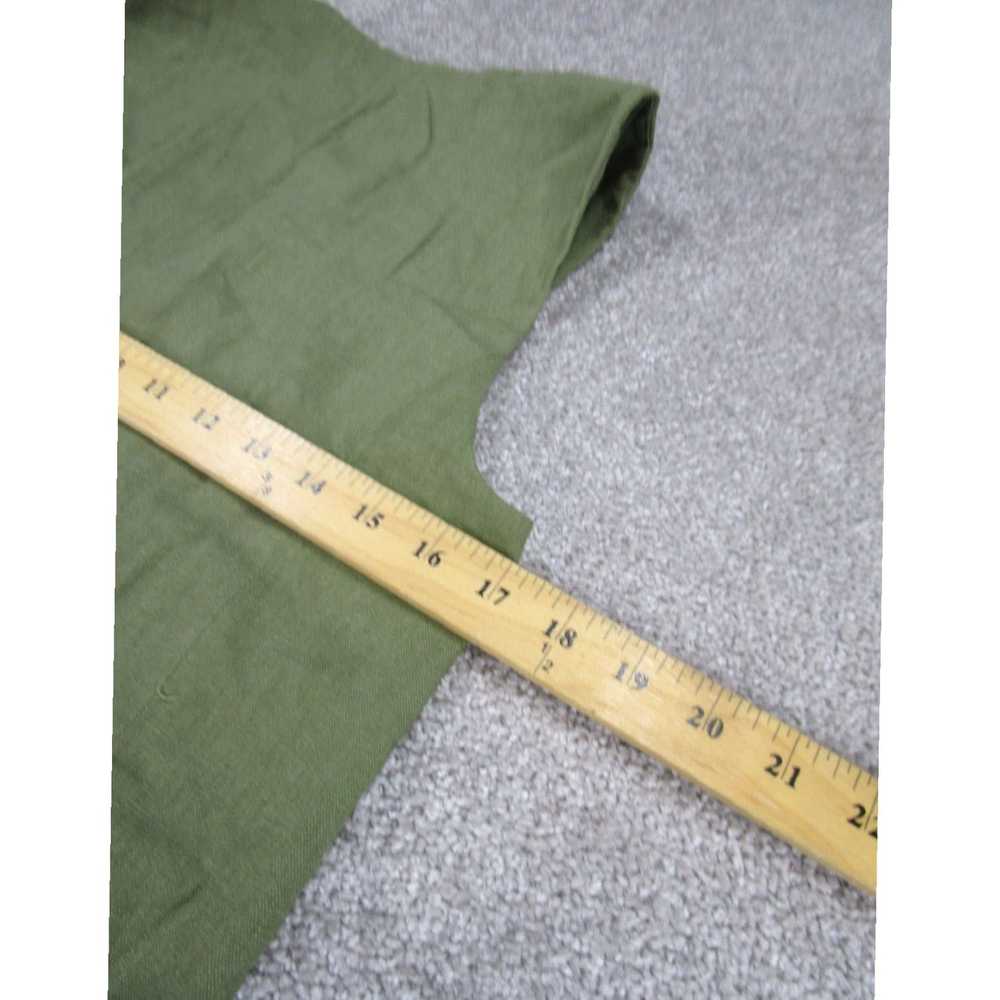 Zara Authentic Western Style Green Linen Blend Ve… - image 5