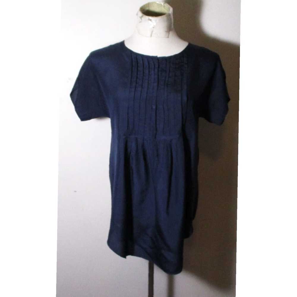 Vintage Blue Silk Calypso St Barth Elegant Women … - image 1