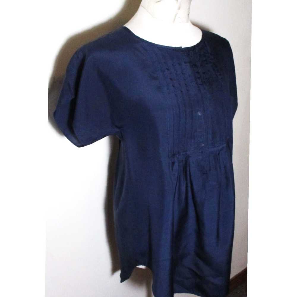 Vintage Blue Silk Calypso St Barth Elegant Women … - image 3