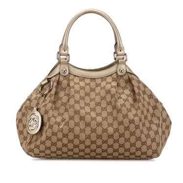 Brown Gucci GG Canvas Sukey Tote