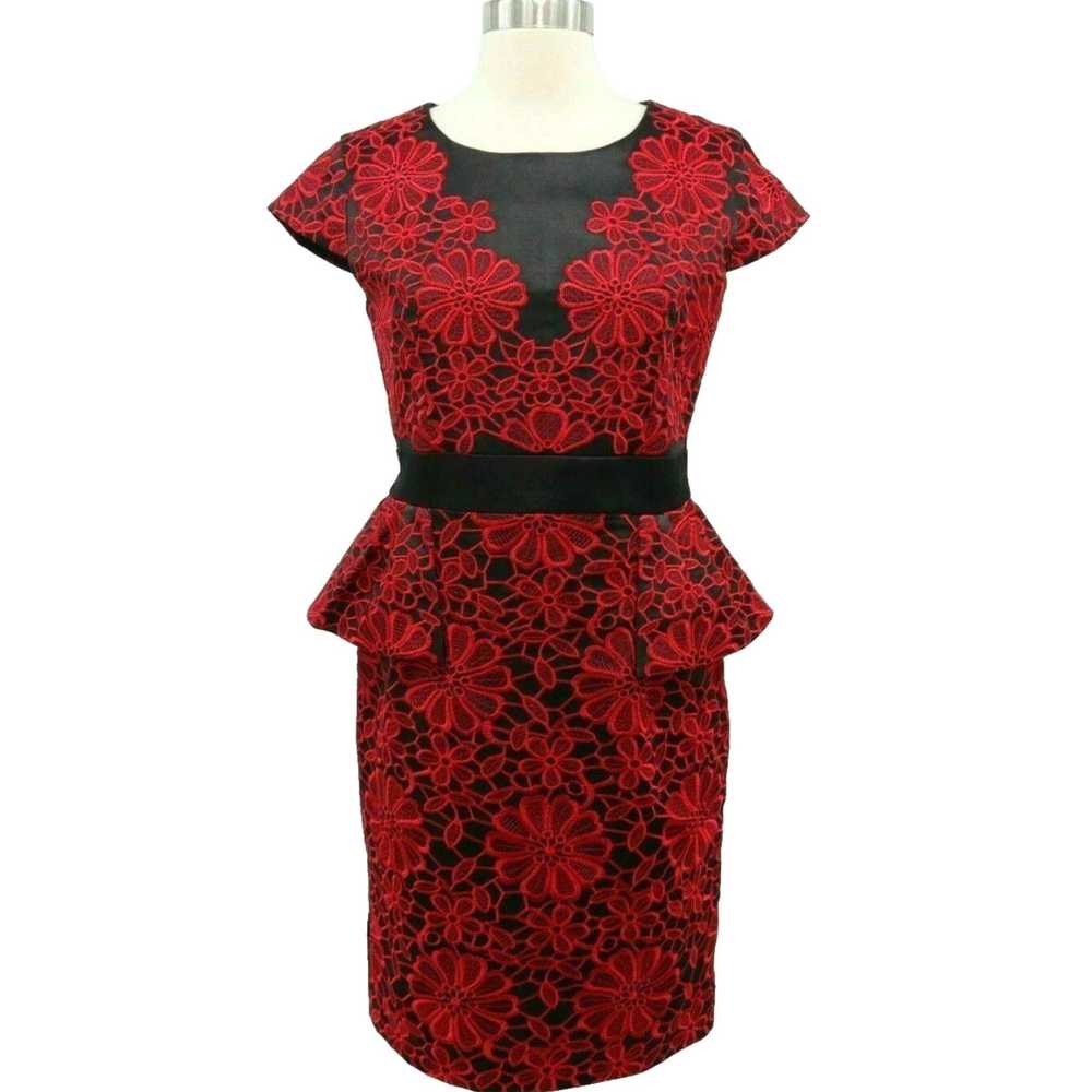 Karen Millen Karen Millen Black and Red Floral Em… - image 1