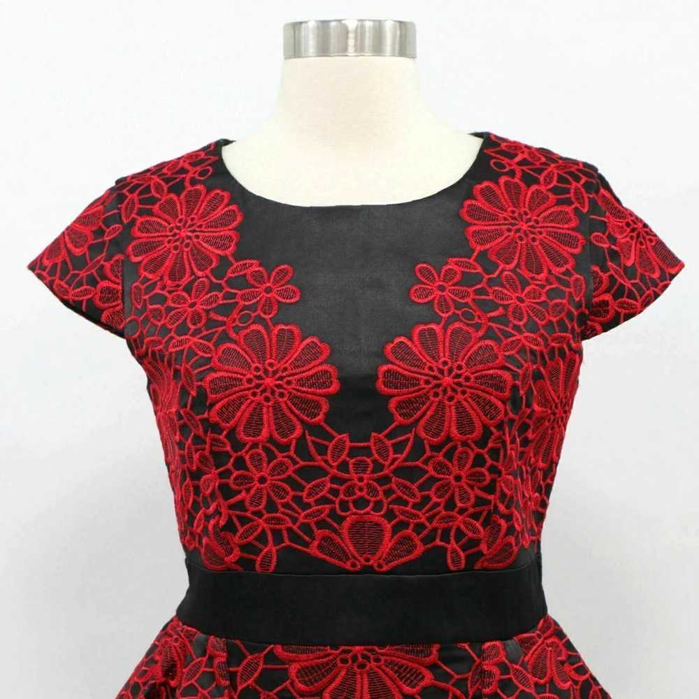 Karen Millen Karen Millen Black and Red Floral Em… - image 2