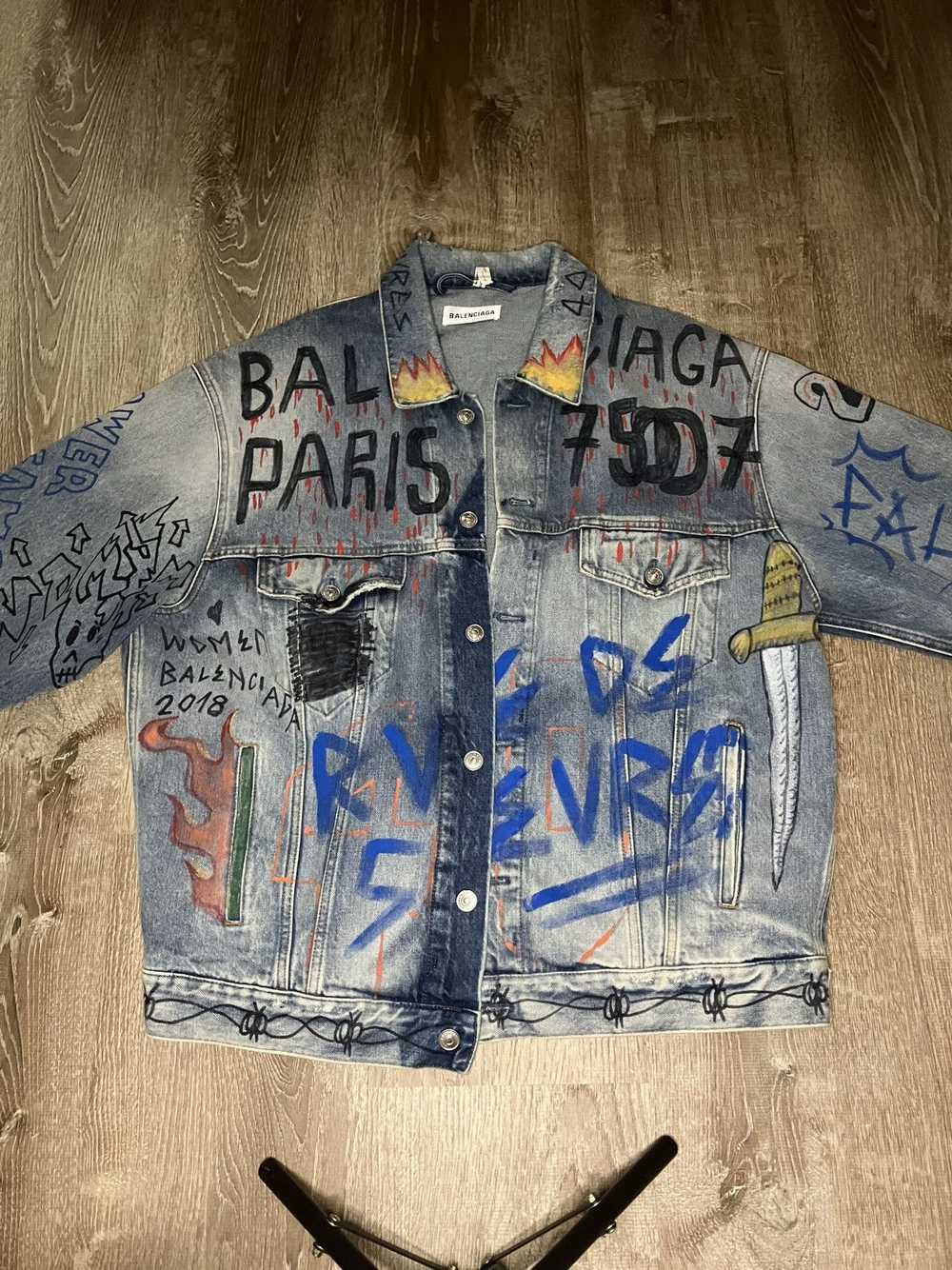 Balenciaga Balenciaga Paris Denim Jacket - image 1