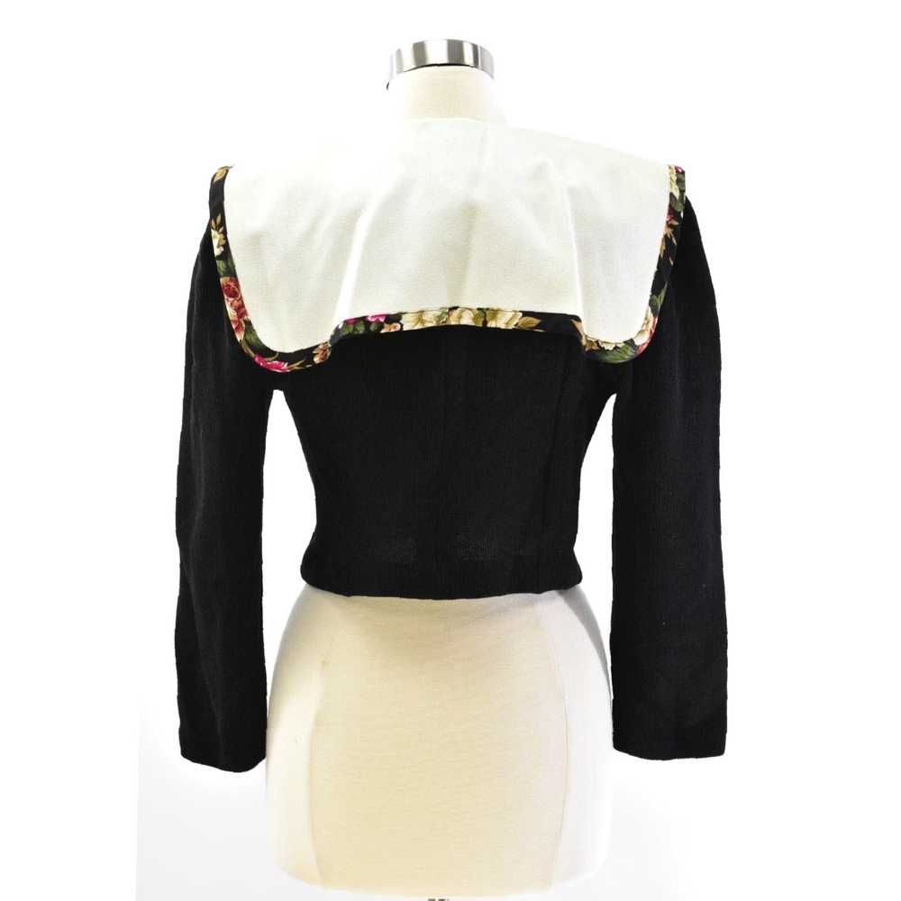 Vintage Classic Chic Cropped Blouse Top Featuring… - image 4