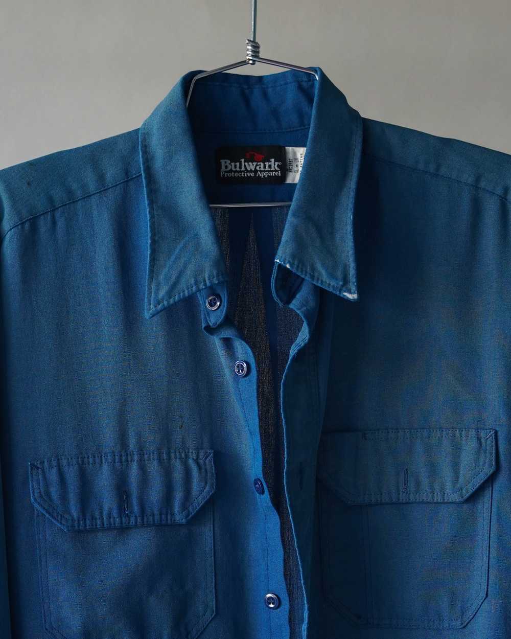 00's Faded Blue Work Shirt - XL - image 2