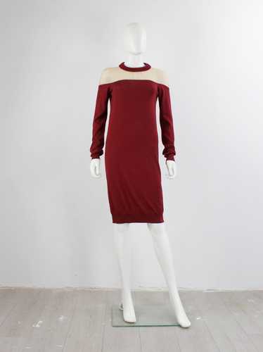 Maison Martin Margiela 1 red floating knit dress w