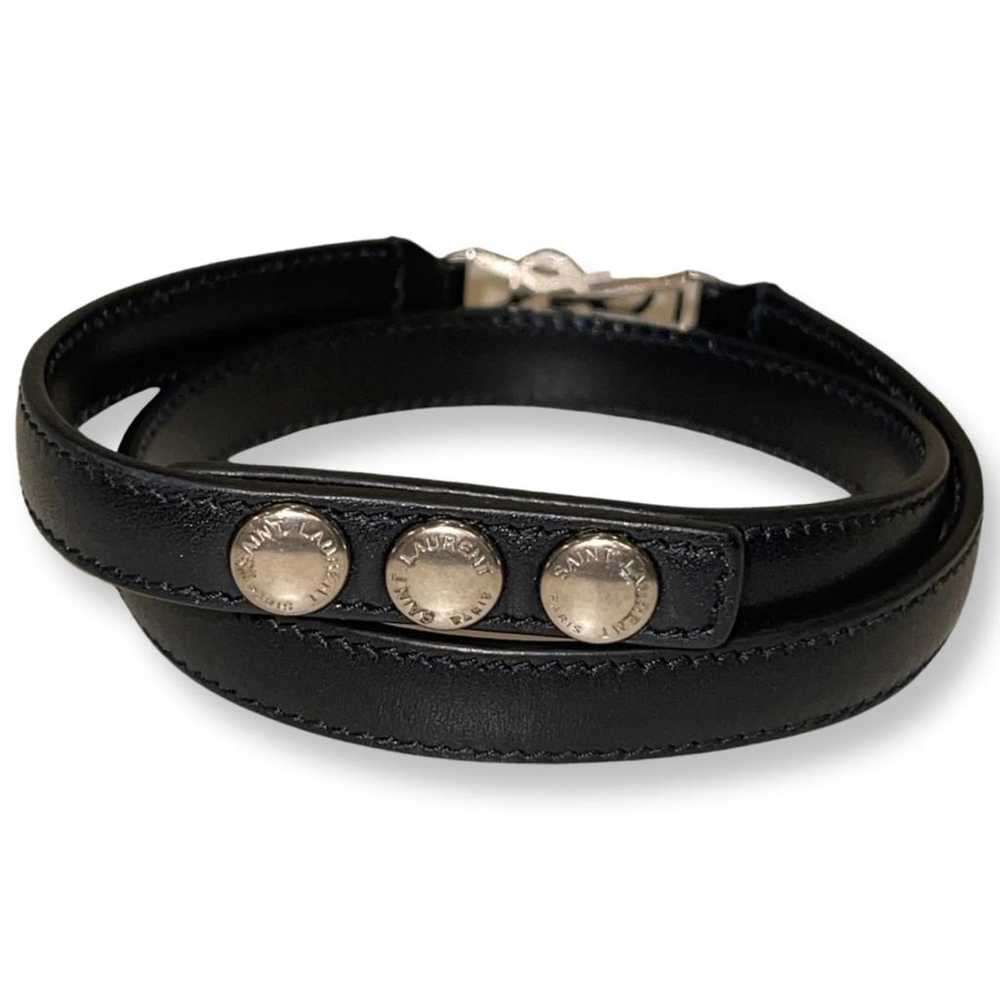 Saint Laurent Monogramme leather bracelet - image 2