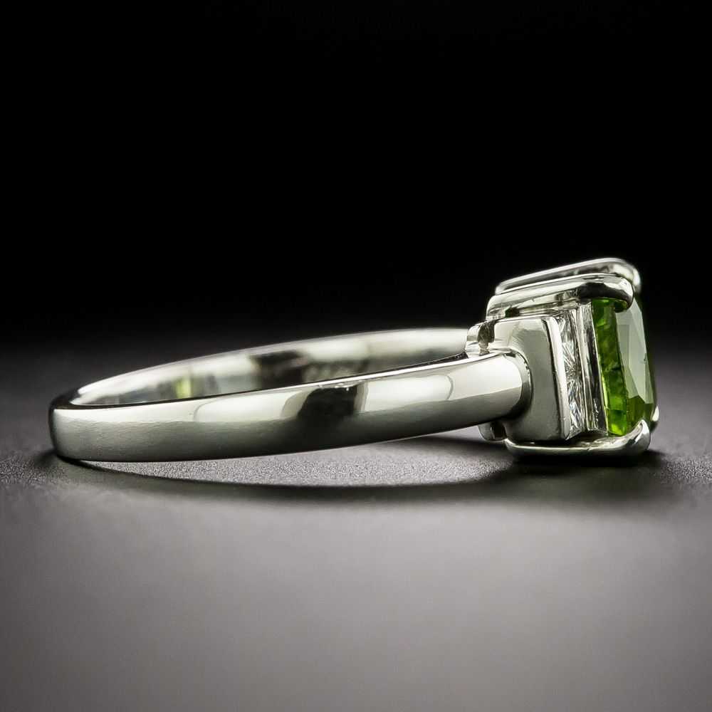 Estate Petite Peridot and Diamond Ring - image 2