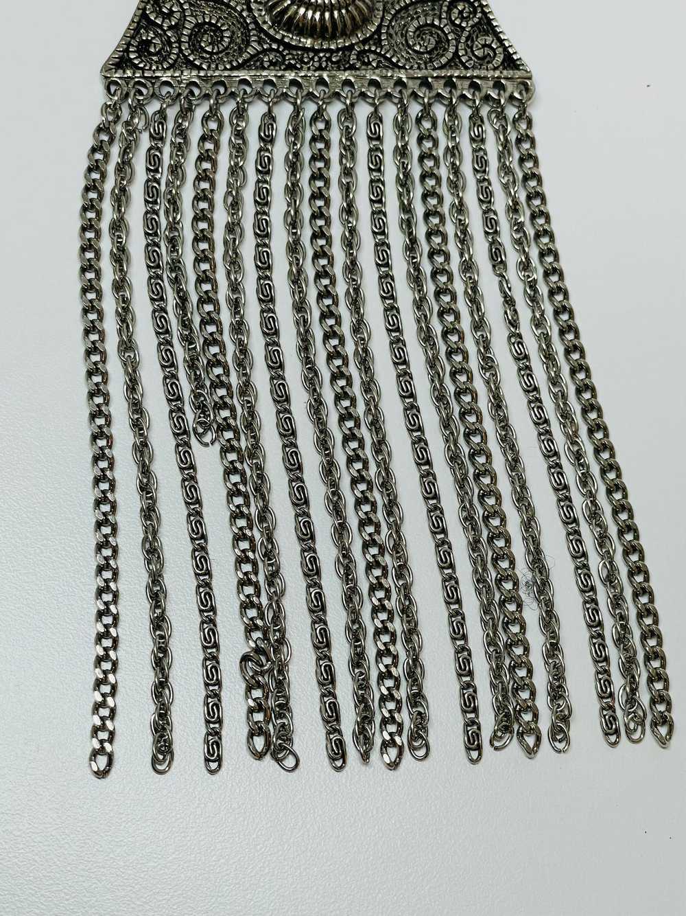 Silver Etruscan Fringe Necklace - image 4