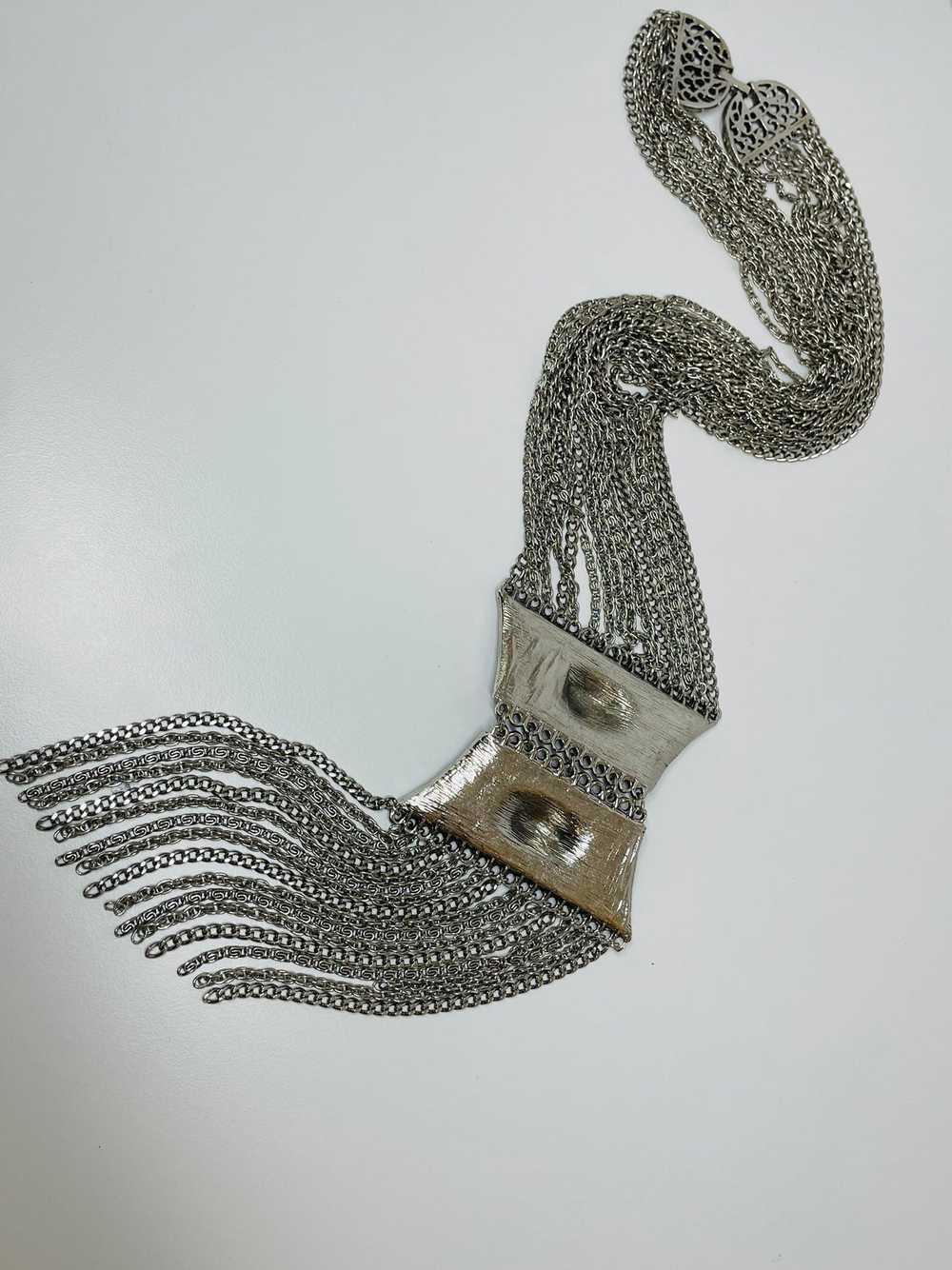 Silver Etruscan Fringe Necklace - image 7