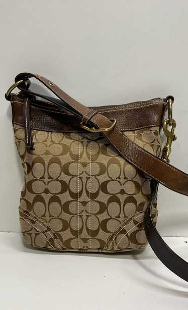 Coach 10402 Signature Logo Brown Shoulder Bag