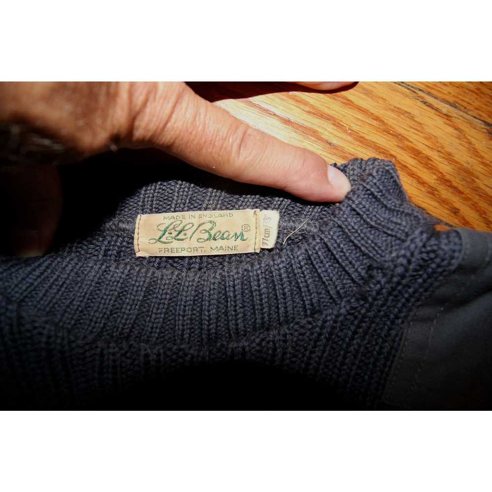 L.L. Bean VTG LL Bean Wool Sweater Made England E… - image 2