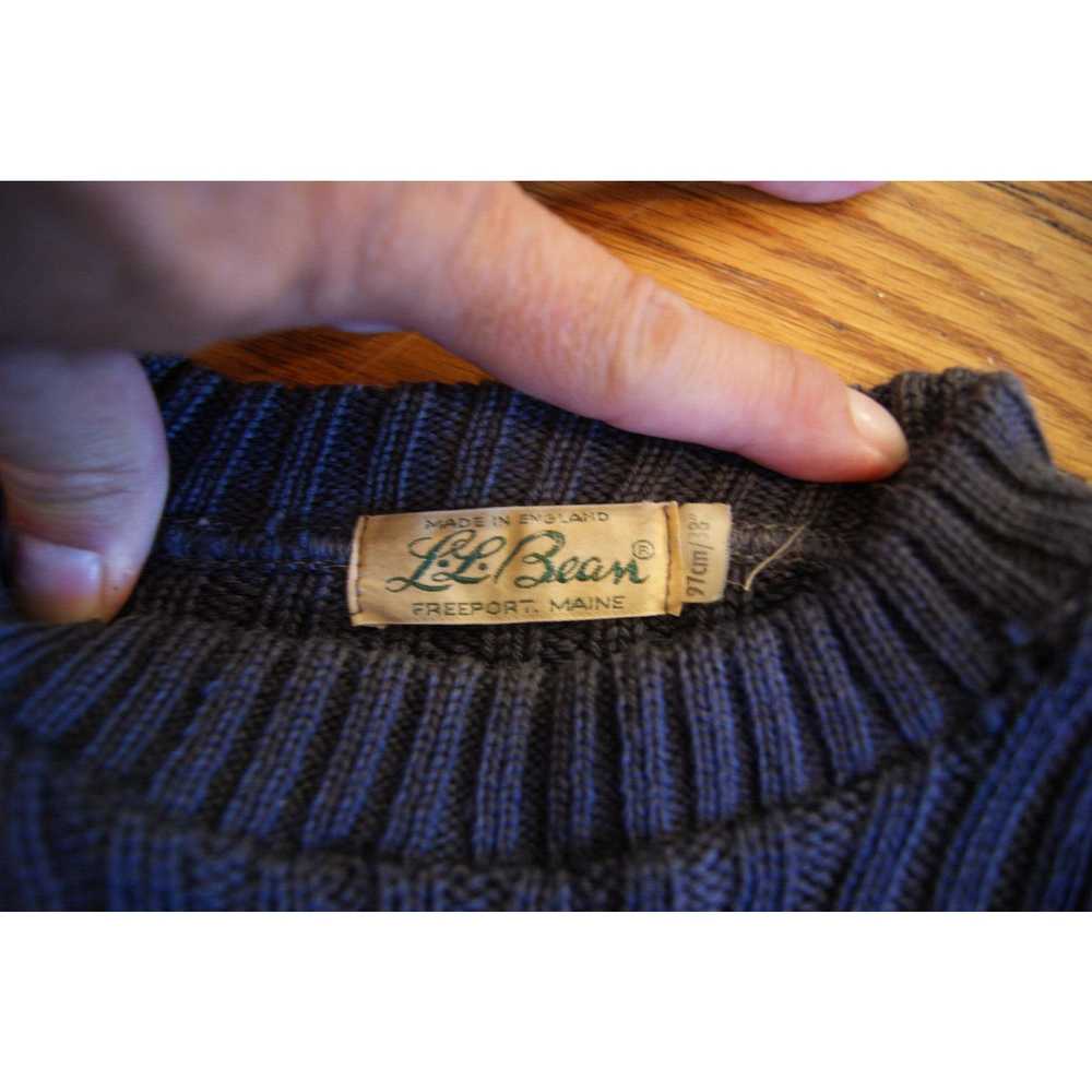 L.L. Bean VTG LL Bean Wool Sweater Made England E… - image 3