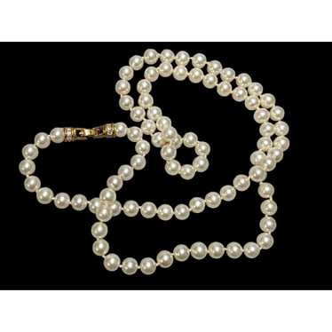 Other Elegant Midcentury Glass Pearl Necklace - image 1