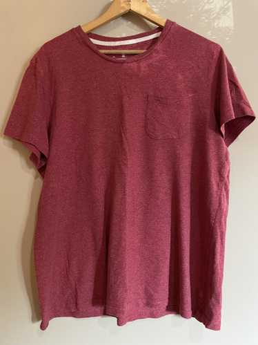 Gap Gap Heather Red Cotton Pocket T-Shirt, Men's M