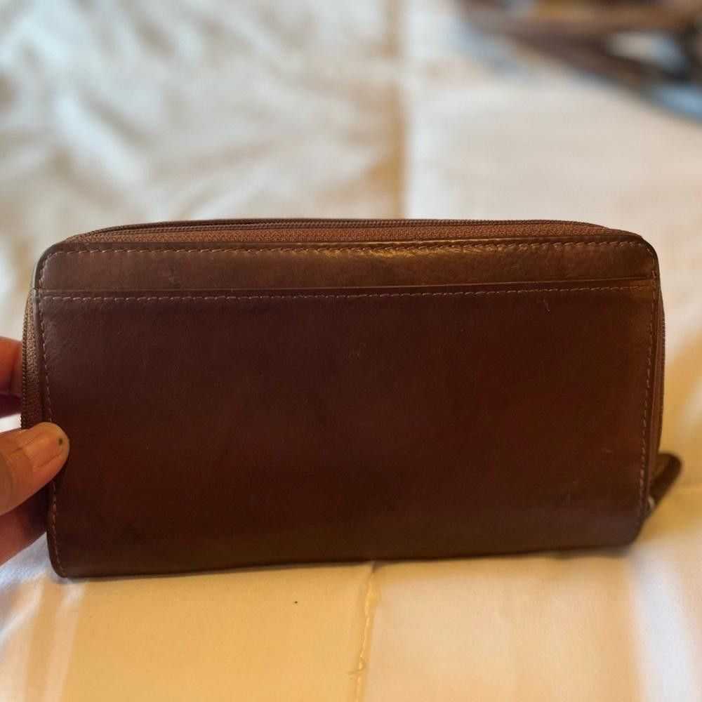 Designer Stylish Brown Leather Wallet with Snap C… - image 2