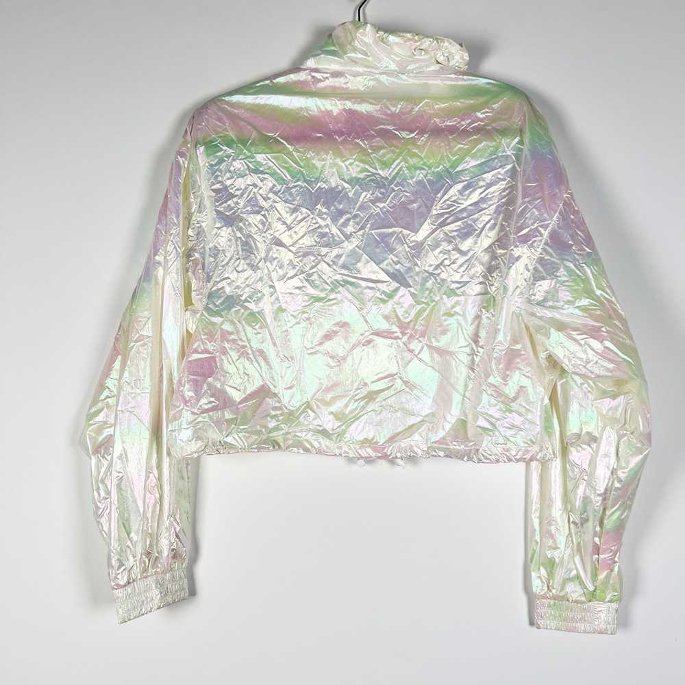 Zara Zara White Pearl Holographic Metallic Full Z… - image 3