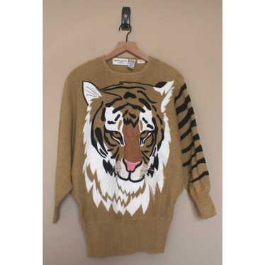 Vintage Vintage Bonnie Boerer Sweater Tan Tiger M… - image 1