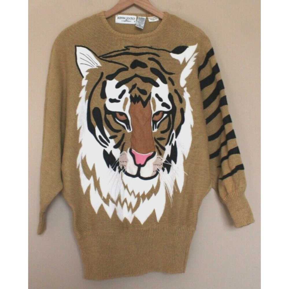 Vintage Vintage Bonnie Boerer Sweater Tan Tiger M… - image 2