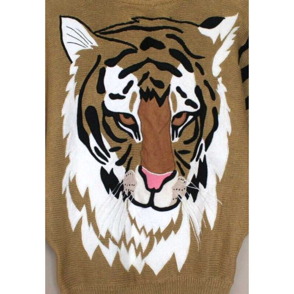 Vintage Vintage Bonnie Boerer Sweater Tan Tiger M… - image 4