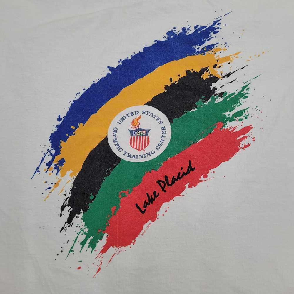 Vintage Vintage US Olympic Tee L 20x25 White - image 9