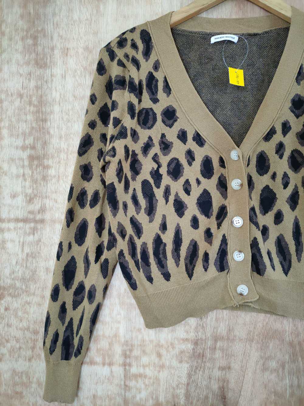 Cardigan × Japanese Brand DL Leopard cardigan jap… - image 2