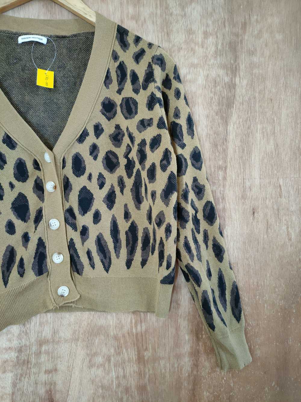 Cardigan × Japanese Brand DL Leopard cardigan jap… - image 3