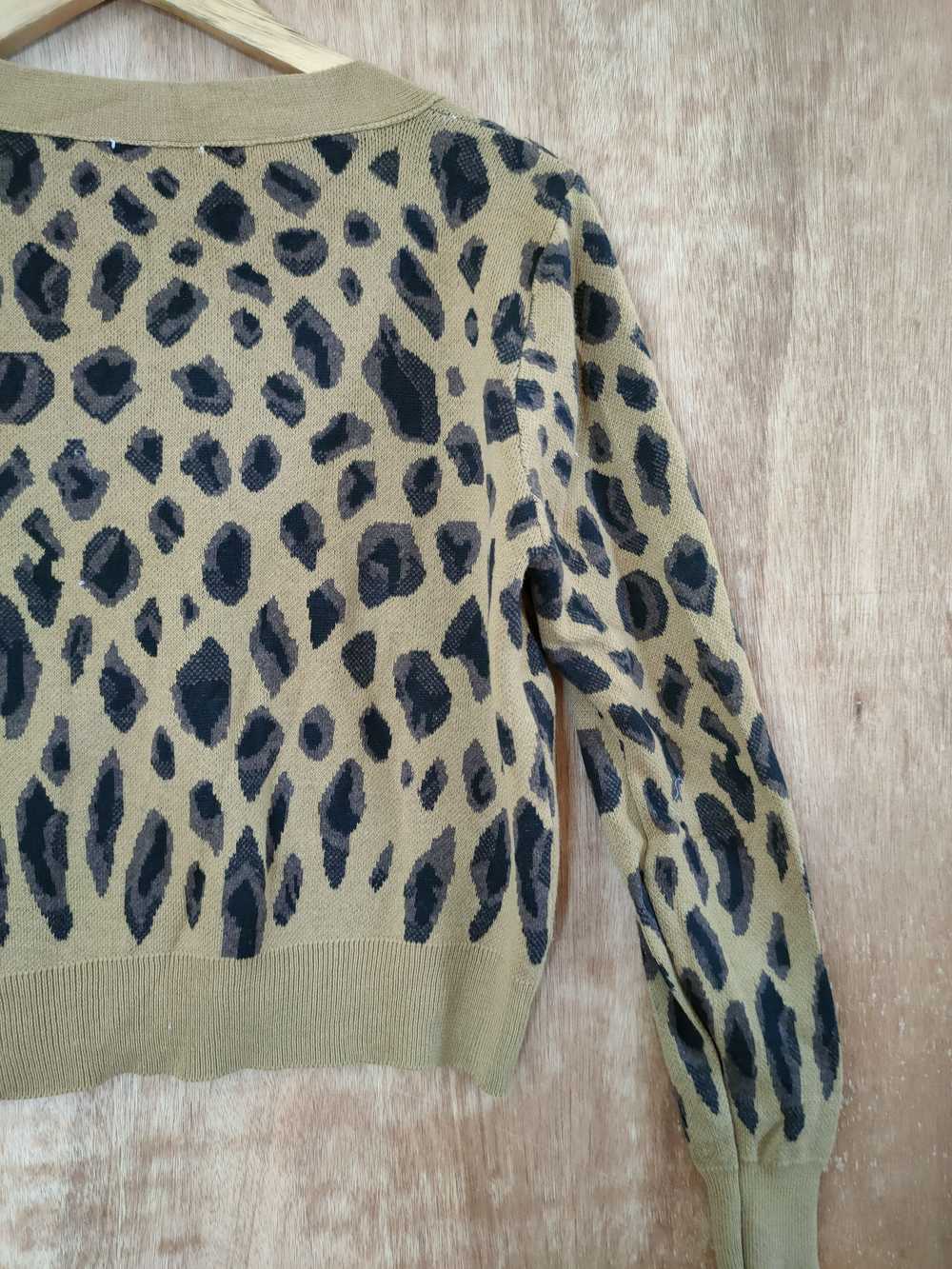 Cardigan × Japanese Brand DL Leopard cardigan jap… - image 8