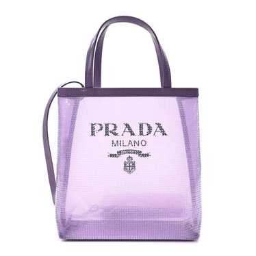 PRADA Sequin Mesh Small Tote Bag Lilium