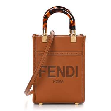 FENDI Vitello King Plexiglass Logo Embossed Mini F