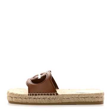 GUCCI Nappa Interlocking G Espadrille Slide Sanda… - image 1